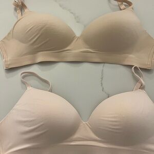 Soma Enbliss Wireless Bras 36C - Beige and Light Pink